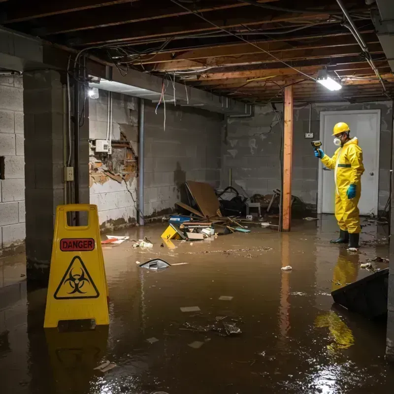 Flooded Basement Electrical Hazard in Clinton, KY Property